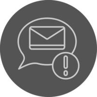 New email Grey Outline Style Icon vector