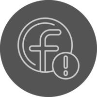 Facebook Grey Outline Style Icon vector