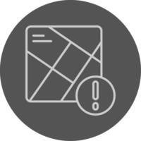 Map Grey Outline Style Icon vector