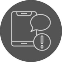 SMS Grey Outline Style Icon vector