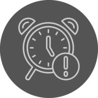 Alarm clock Grey Outline Style Icon vector