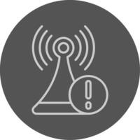 Connection lost Grey Outline Style Icon vector