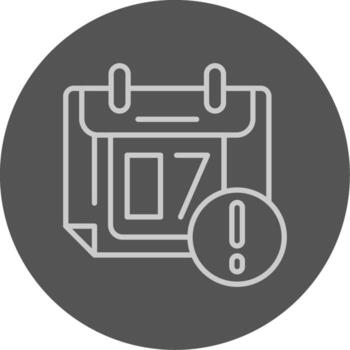 Calendar event Grey Outline Style Icon vector
