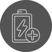 Battery saver Grey Outline Style Icon vector