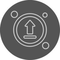 Upload Button Outline Style Icon vector