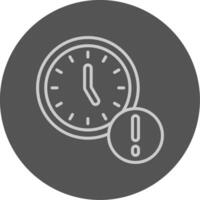 Clock Grey Outline Style Icon vector