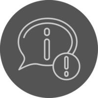 Information Grey Outline Style Icon vector