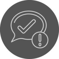 Checkmark Grey Outline Style Icon vector