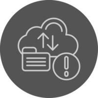 Cloud storage Grey Outline Style Icon vector