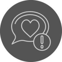 Heart Grey Outline Style Icon vector