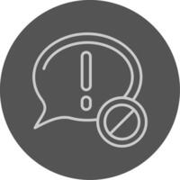 Warning Grey Outline Style Icon vector