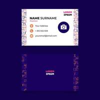 Abstract Color Art Line Brush Name Card Design vector