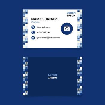 Abstract Geometric Brick Pattern Name Card Design vector