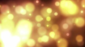 Golden Bokeh Light Background, Warm Glow Abstract Animation video