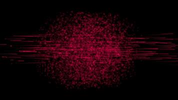 Red Particle Burst Animation, Abstract Digital Data Flow video