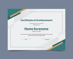 Abstract and modern certificate design template vector
