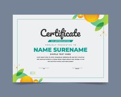 Modern certificate of achievement and appreciation template design vector