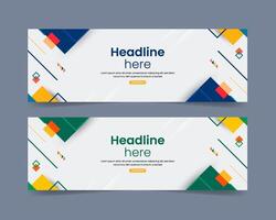 Gradient minimalist background for banner template vector