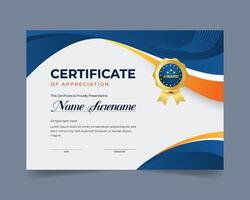 Simple and modern certificate design template design vector