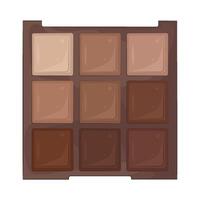 Illustration of eyebrow palette vector
