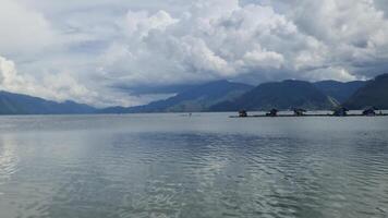 Serene Lake View with Floating Houses video