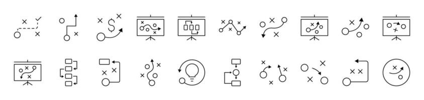 Algorithm, Scheme and Infographics Picture Collection. Editable Stroke. Perfect for Infographics, Articles, Books, Flyers, Banners vector