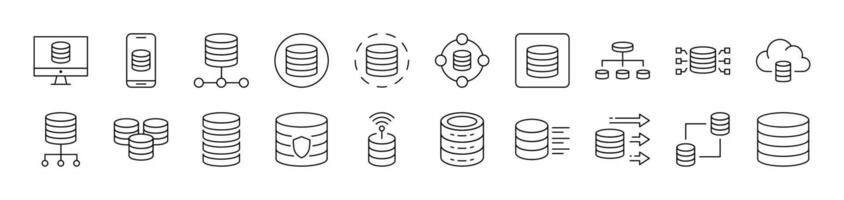 Coin, Savings, Money Collection of Thin Icons. Editable Stroke. Suitable for Web Sites, Books, Cards, Apps vector