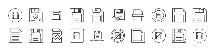 MicroSD Memory Card Bundle of Thin Icons. Editable Stroke. Suitable for Web Sites, Books, Cards, Apps vector