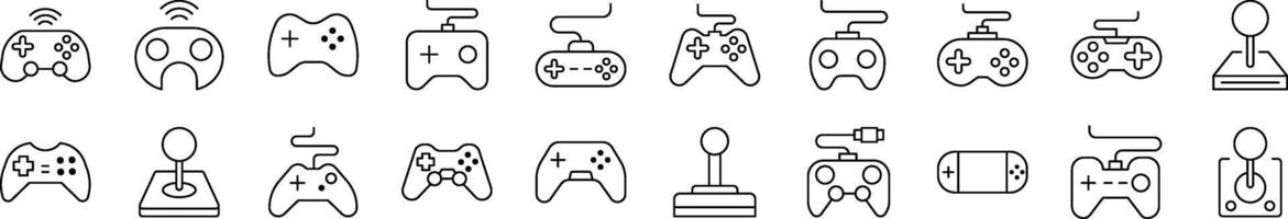 Simple Linear Icon of Joystick. Editable Stroke. Minimalistic Linear Pictogram for Design of Cards, Apps, Banners, Posts vector