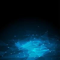 Dark blue tech low poly abstract structure background vector