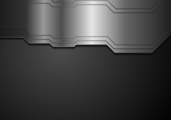 Abstract tech metallic black background