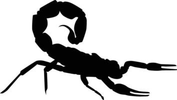 scorpion silhouette side view vector