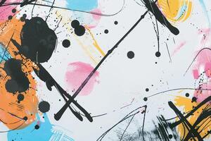 Vibrant color multicolor splashed background vector