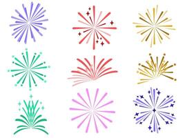 New Year Fireworks Background Illustration vector