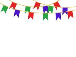 Pennant Flag Corner Frame Background vector