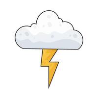 Illustration of thunder cloud vector