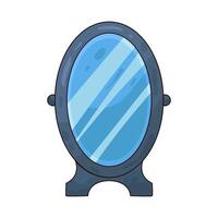 Illustration of stand mirror vector