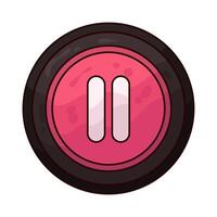 Illustration of pause button vector