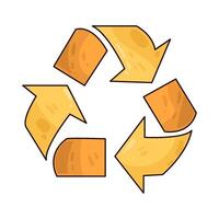 Illustration of recycle symbol vector