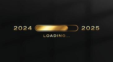 Happy loading new year black background. New Year's Eve. vector