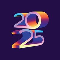 New year 2023. 3D colorful lettering design. Bright greeting card. vector