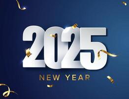 2025 happy new year template design illustration vector