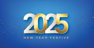 New year 2023 with white numbers on a blue background vector