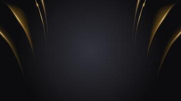 Abstract modern black luxury background with golden elements illustration design. Premium Luxury Decorative Banner for Wedding , Birthday, Congratulations Card And Event Invitation Template vector