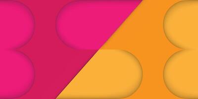 Orange and pink color abstract shape backdrop paper texture, book cover design, poster, cd, flyer, website or advertising background illustration vector