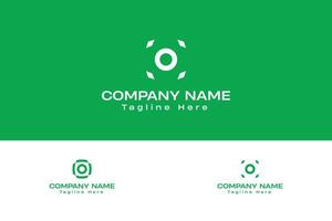 Digital photography camera logo modern style vector