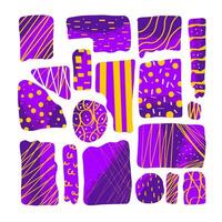 Set of random design elements. collection. vector