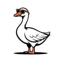 Cool Goose Wearing Sunglasses Illustration vector