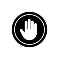 Stop hand icon . Do not touch illustration sign. Hand forbidden symbol. vector