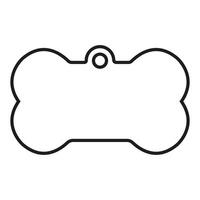 Bone tag icon . Dog tag illustration sign. Tag symbol or logo. vector